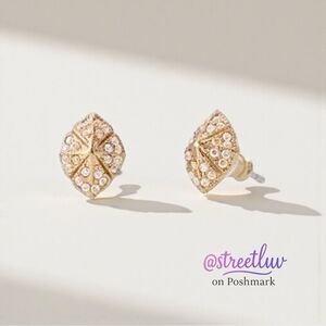 Stella & Dot Eden Stud Gold Pave Earrings